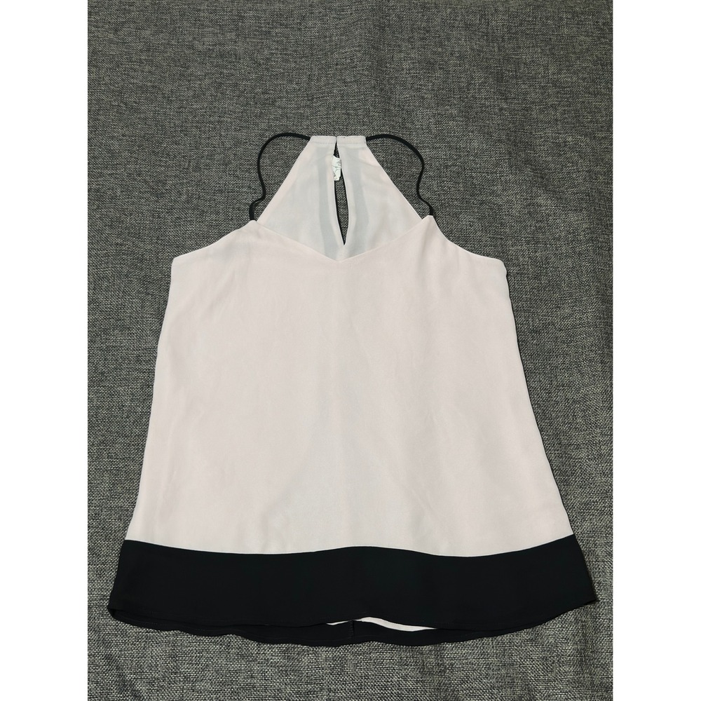 Express Women's XS Halter Top Colorblock Pink‎ Black Chiffon Tank
